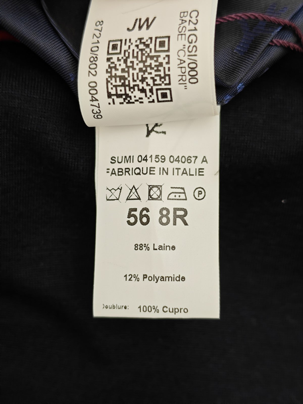 $6190 ISAIA "Capri" Blue Navy Jacket Sport Coat Wool Super 200's 46 US 56 EU 8R