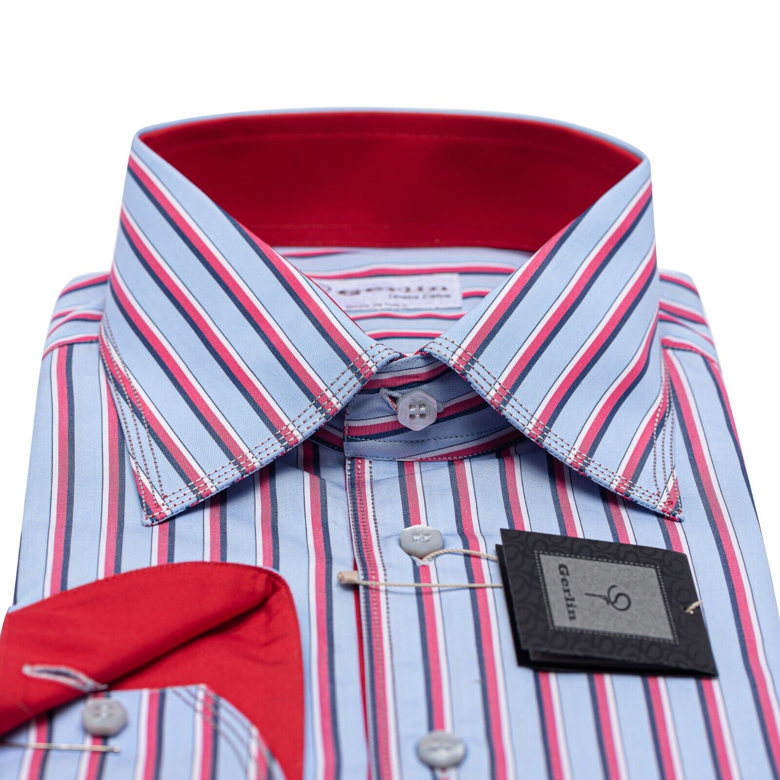 690$ LUXURY GERLIN Shirt Blue THOMAS MASON Cotton 16 - 41 - 8I BIJAN