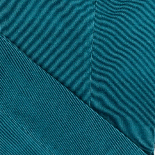 625$ RUBINACCI NAPOLI "Luca" Petroleum Green Cotton Corduroy Pant Made in Napoli