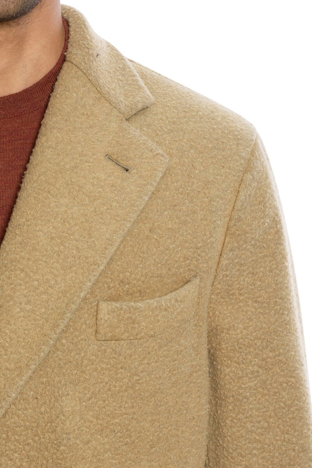 $2200 BOGLIOLI MILANO Double Breaested Camel Coat Casentino Wool 44 US / 54 EU