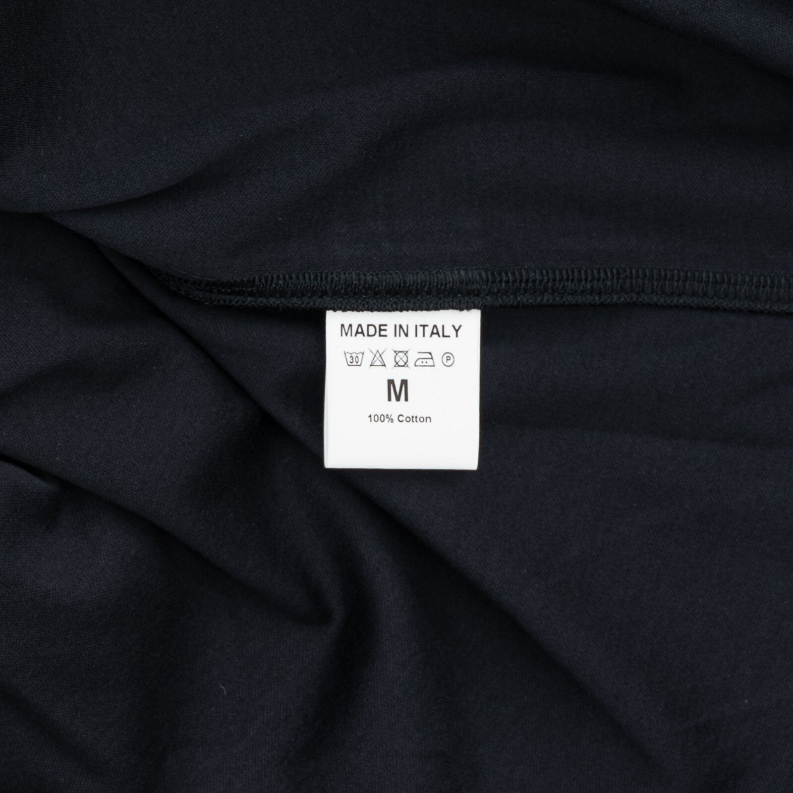 750$ ISAIA NAPOLI Black Polo Shirt Long Sleeve Jersey Lux Cotton Size M