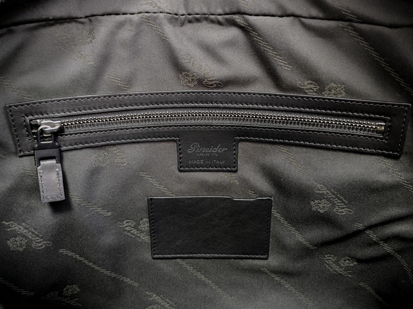 1240$ PINEIDER FIRENZE "Metro Smooth" Black Calf PC Briefcase Bag Document Case