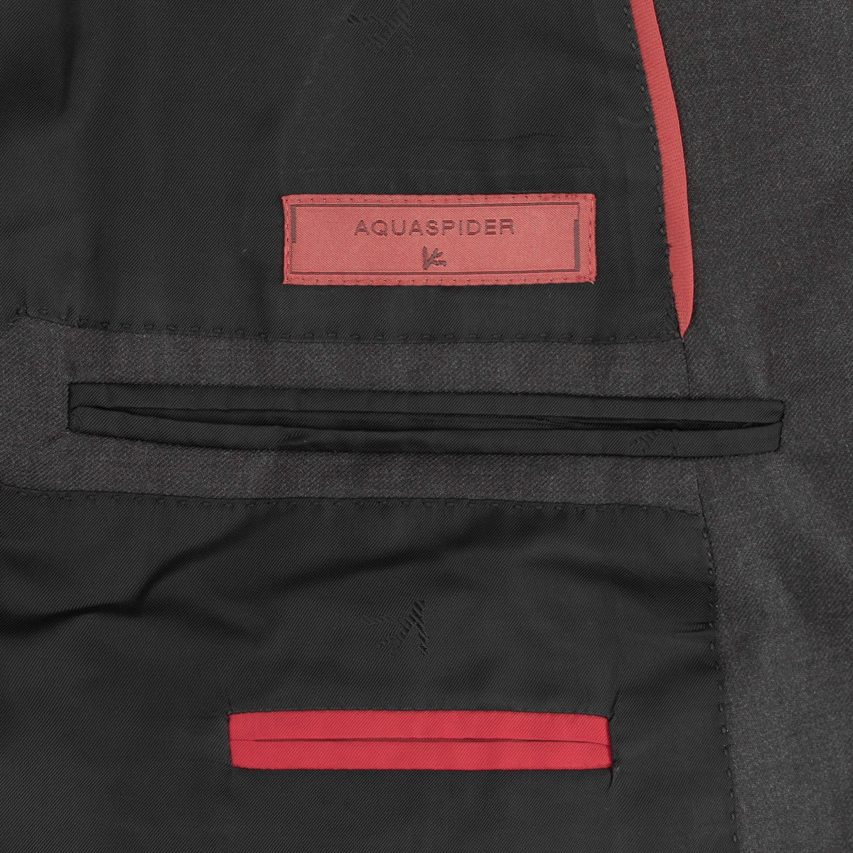 $7120 ISAIA "Gregorio" Dark Gray Suit Hand-Sewn Wool Aquaspider Water Repellent