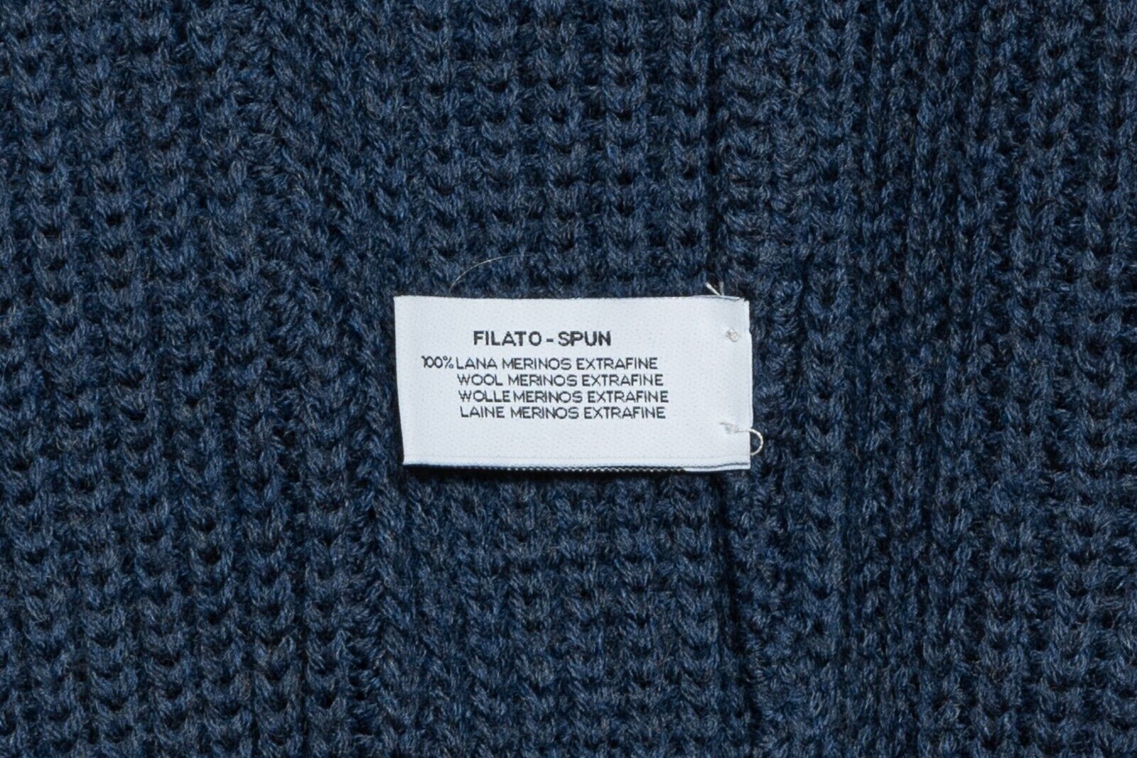 800$ DELLA CIANA CASHMERE Thick Sweater Cardigan Wool Merinos Blue 40 US / 50 EU