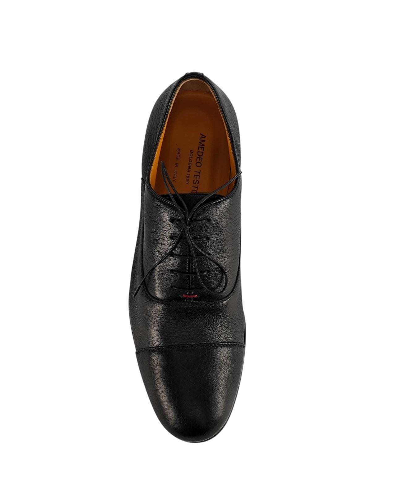 1300$ TESTONI 1929 "Portonovo" Oxford Shoes Deerskin Black 8 UK / 9 US / 42 IT