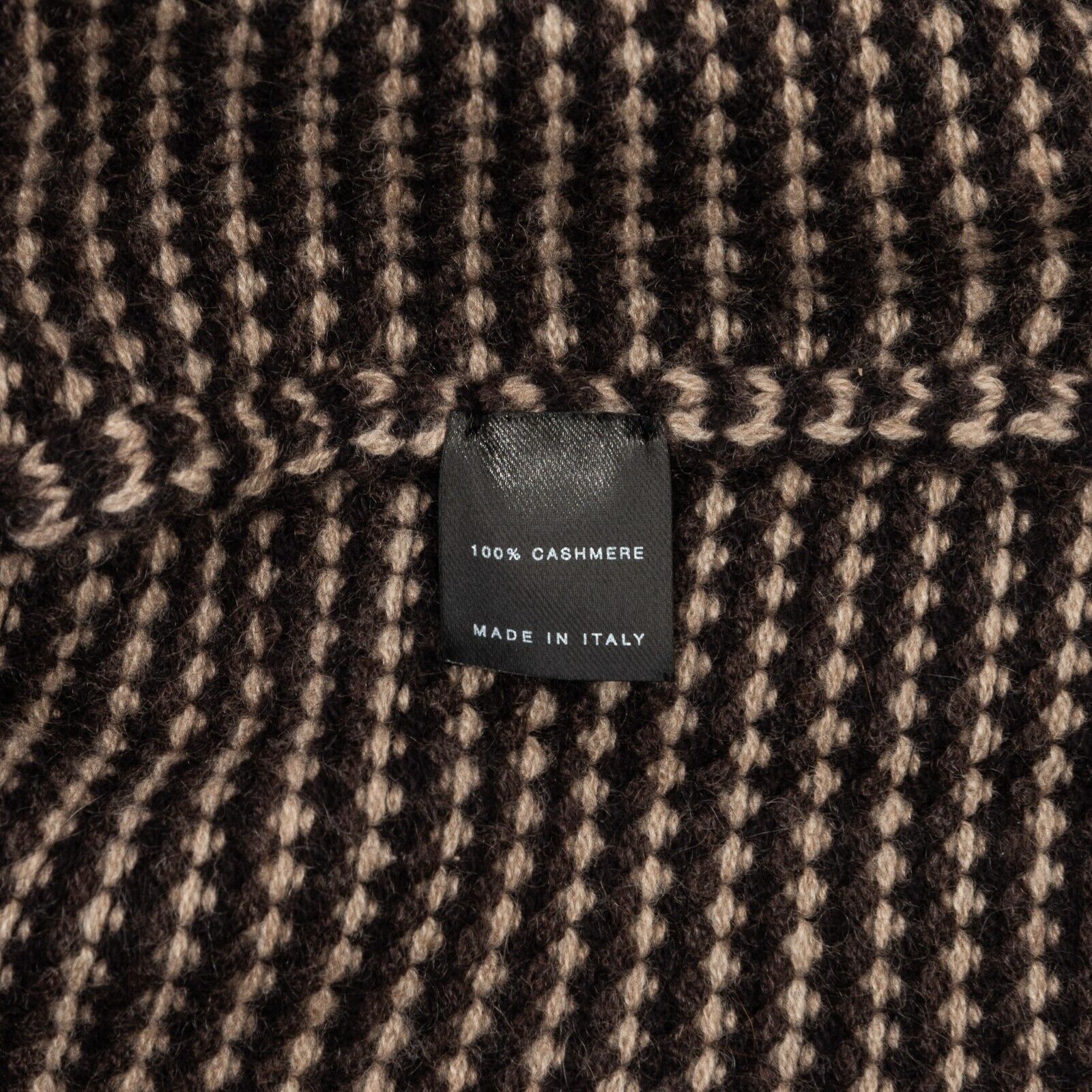 $2500 MANRICO CASHMERE Brown Cardigan Zip Thick 100% Cashmere / Lambskin Size S