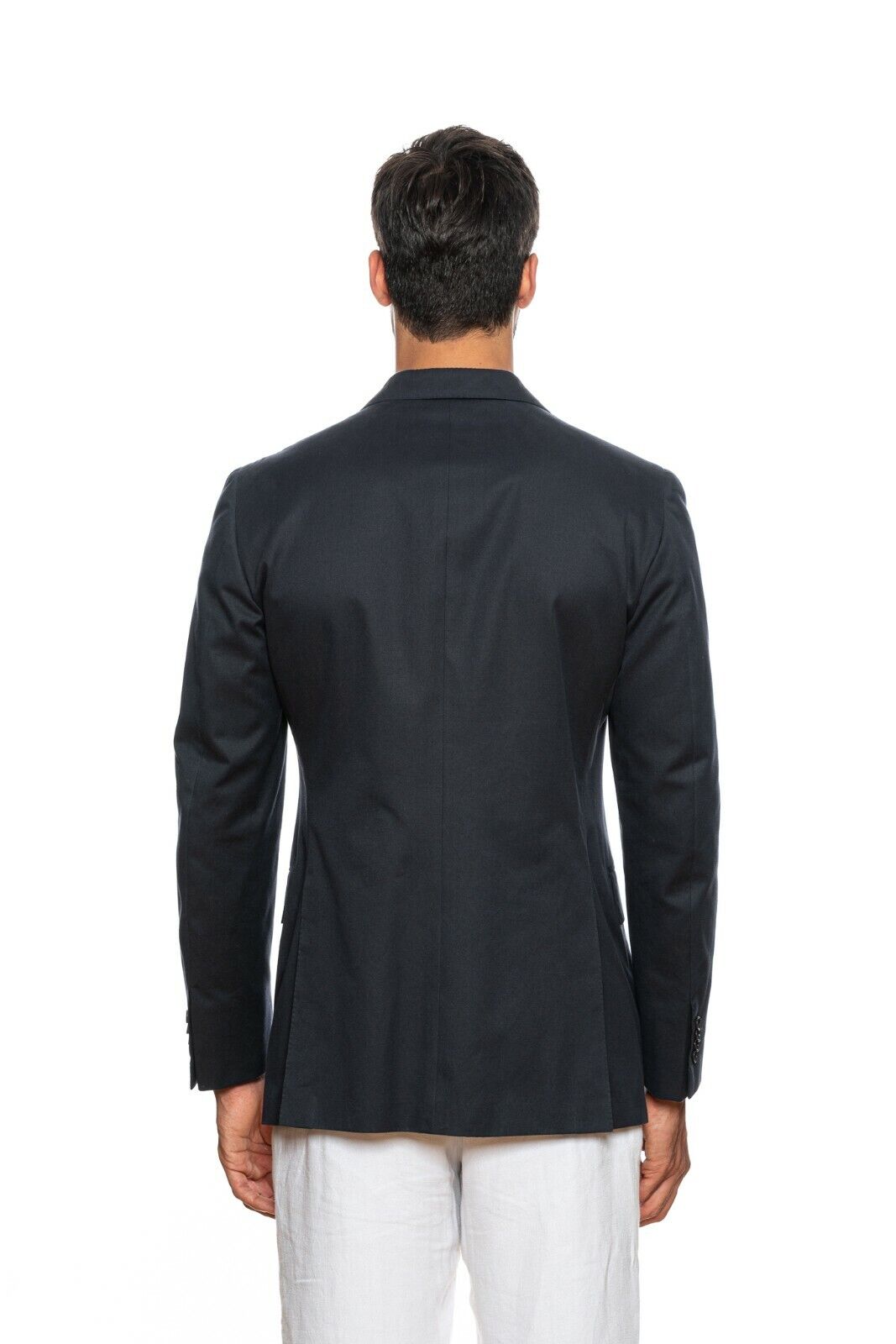 SARTORIA PARTENOPEA for SULKA Blue Navy Cashmere Cotton Jacket 40 US / 50 EU 7R