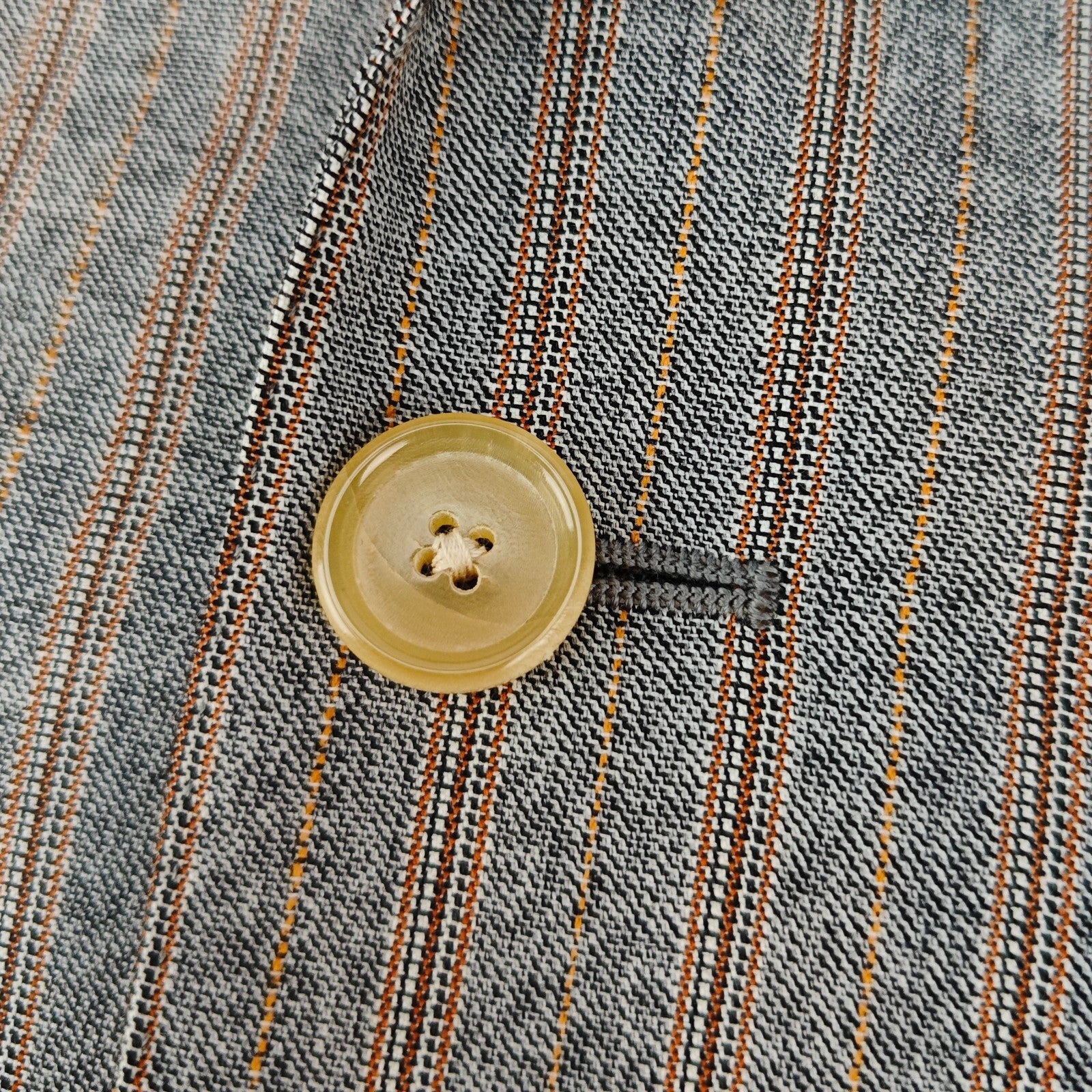 1900$ RAFFAELE CARUSO Grey Stripe Suit Superfine English Cloth 40 US / 50 IT