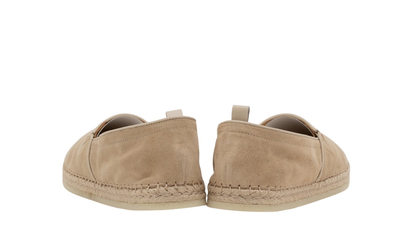 $750 TESTONI "Capri" Espadrillas Shoes Unlined Suede Linen - Made in Italy