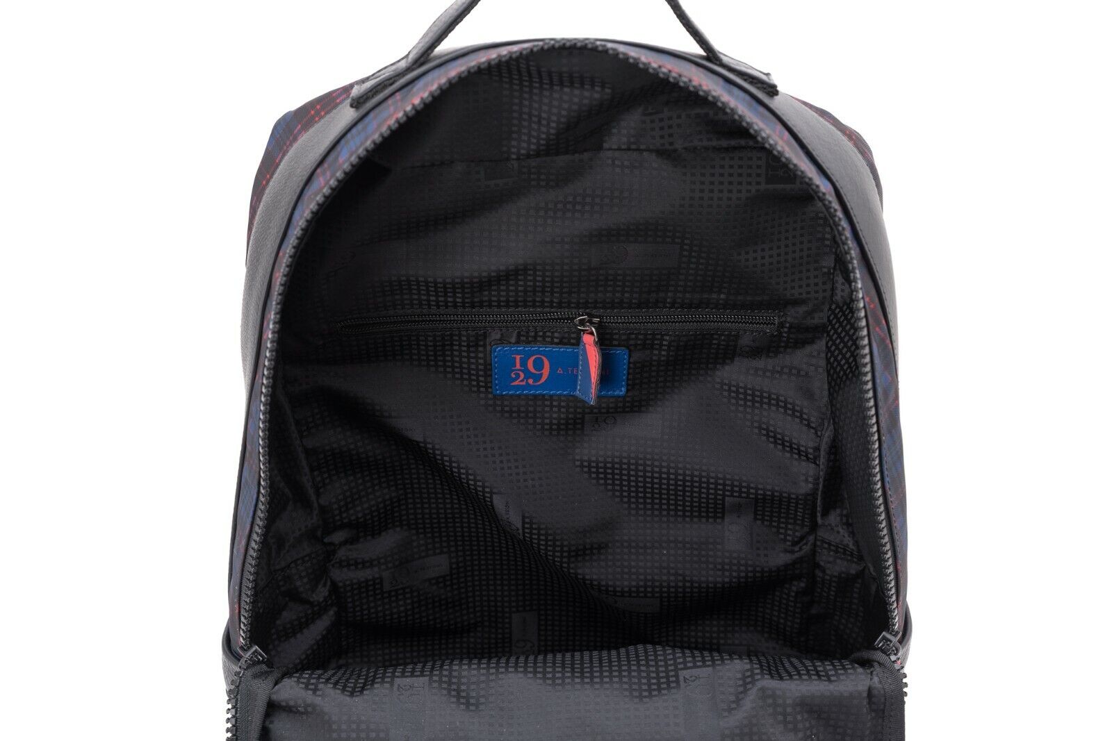 $445 Testoni I29 Bologna Backpack Calf + Techno Scottish + Detachable Pochette