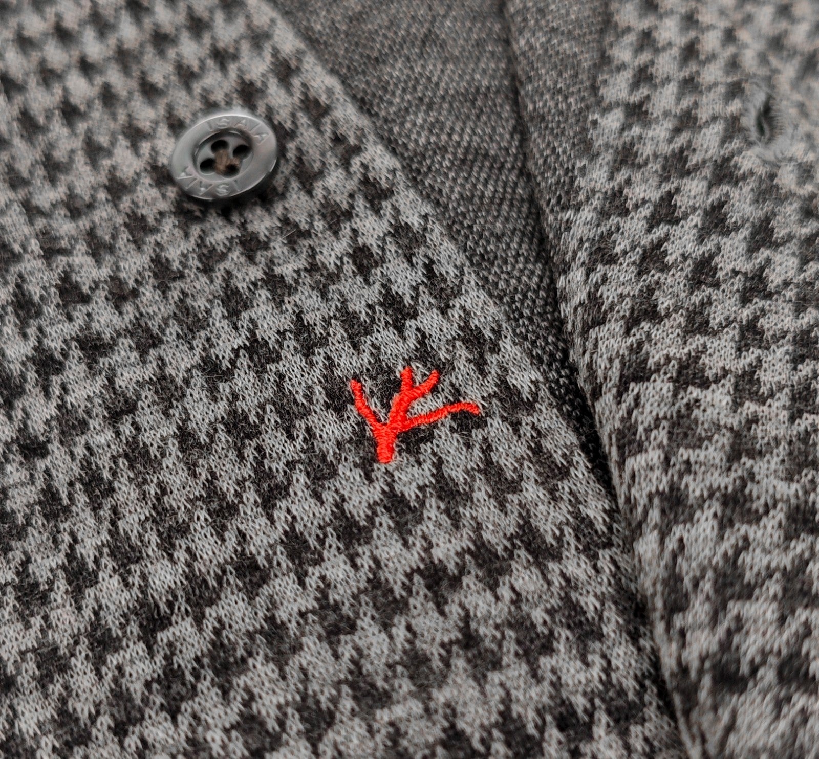 1650$ ISAIA "Comfort Project" Gray Shirt Houndstooth 100% Cashmere 17 - 43