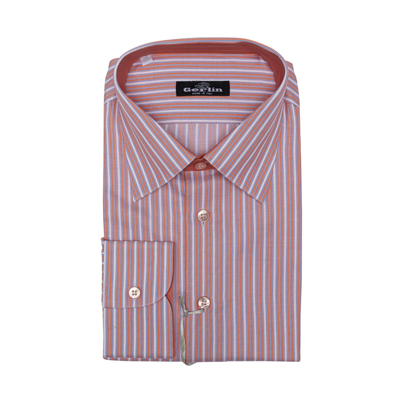 690$ LUXURY GERLIN Shirt  Striped BONFANTI Cotton 16 - 41  - 1F BIJAN
