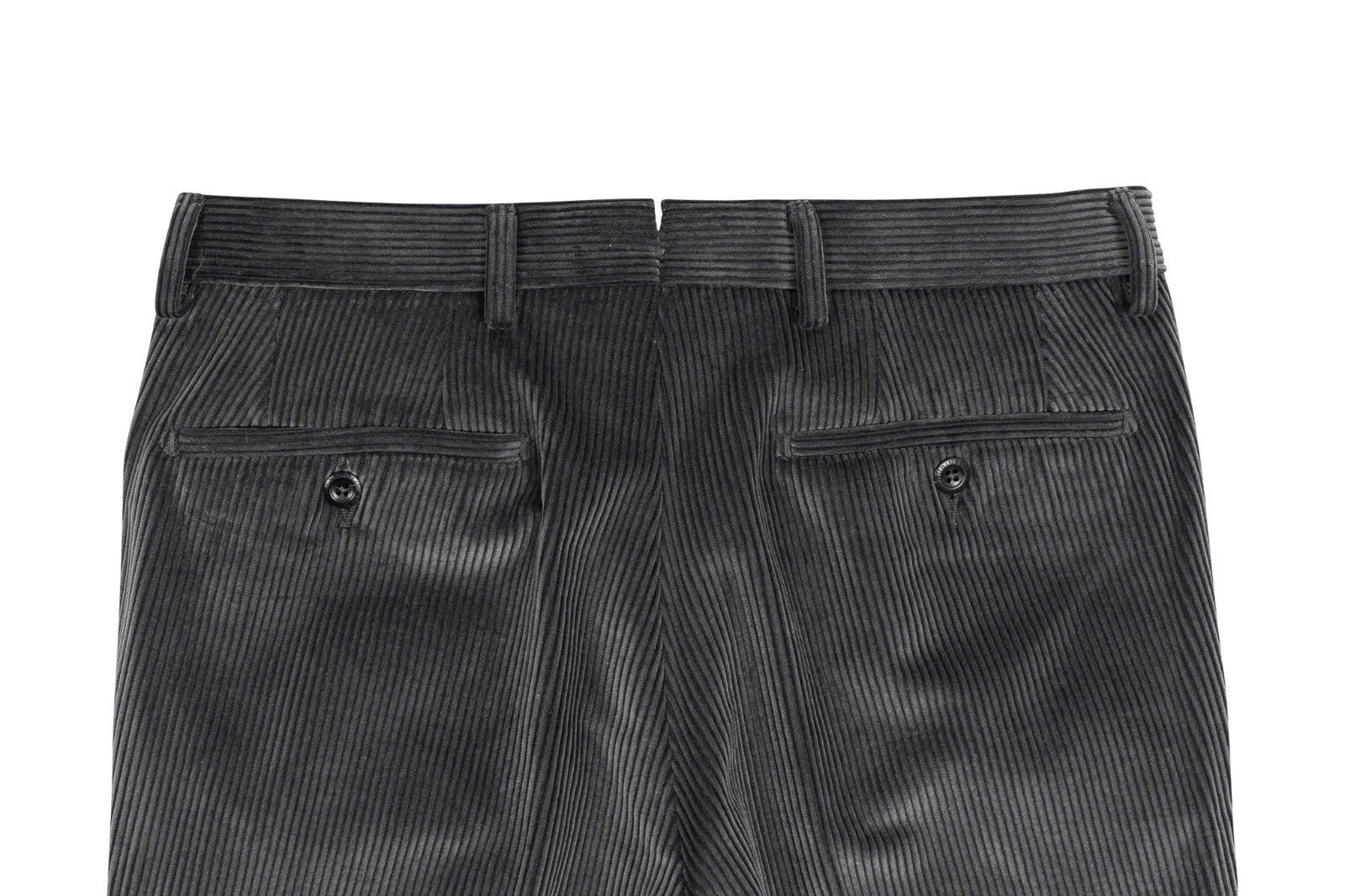 625$ RUBINACCI NAPOLI "Luca" Gray Cotton Corduroy Trouser Pant 30 US / 46 EU