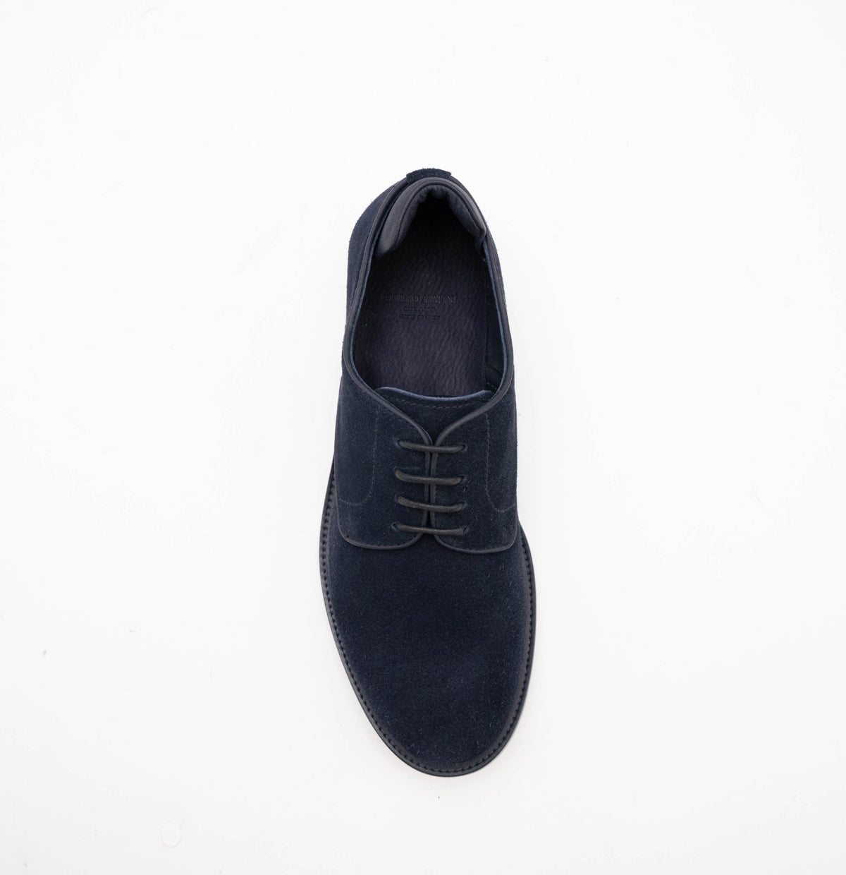 1120$ GIORGIO ARMANI Derby Shoes Blue Navy Suede 6 UK 7 US 40 IT