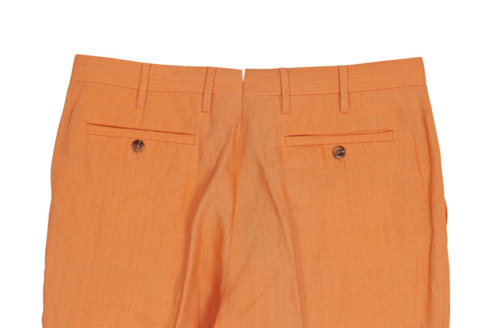 625$ RUBINACCI NAPOLI Orange 100% Linen Trouser Pant 34 US / 50 EU