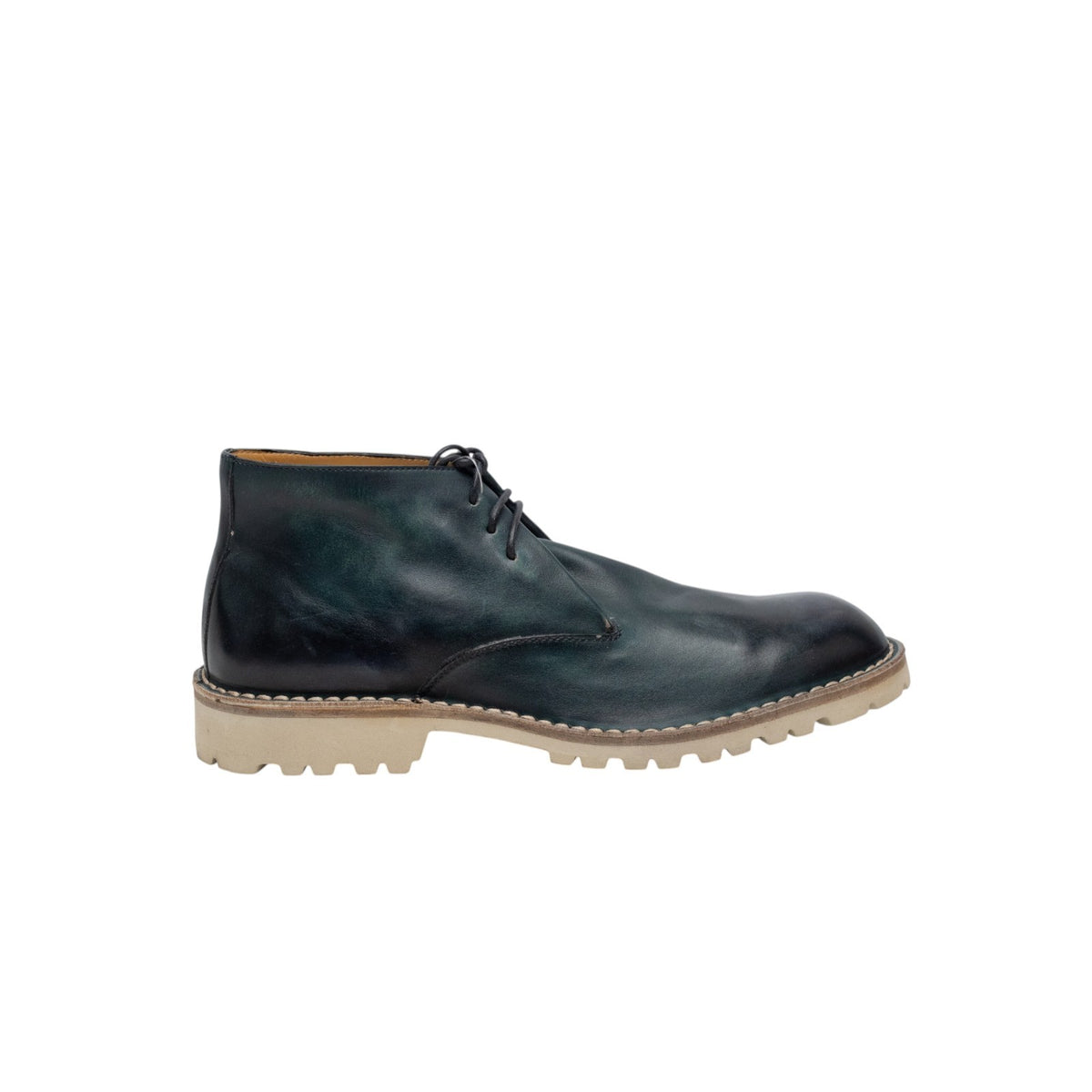 1300$ TESTONI "Piuma" La Thuile Desert Boot Unlined Calf Navy 8 UK /9 US / 42 IT