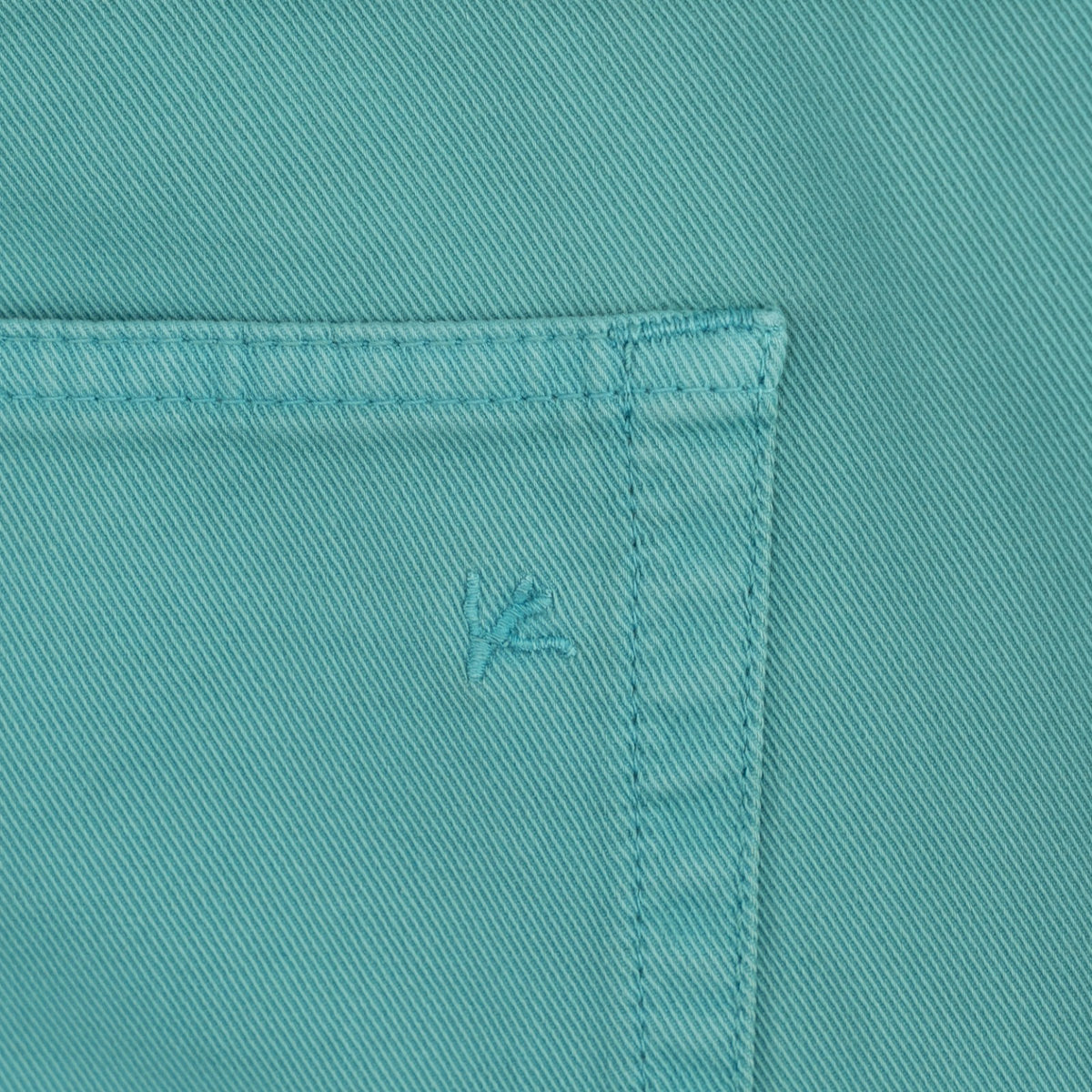 690$ ISAIA NAPOLI Turquoise 5 Pockets Pant Denim Cotton 46 US / 56 EU