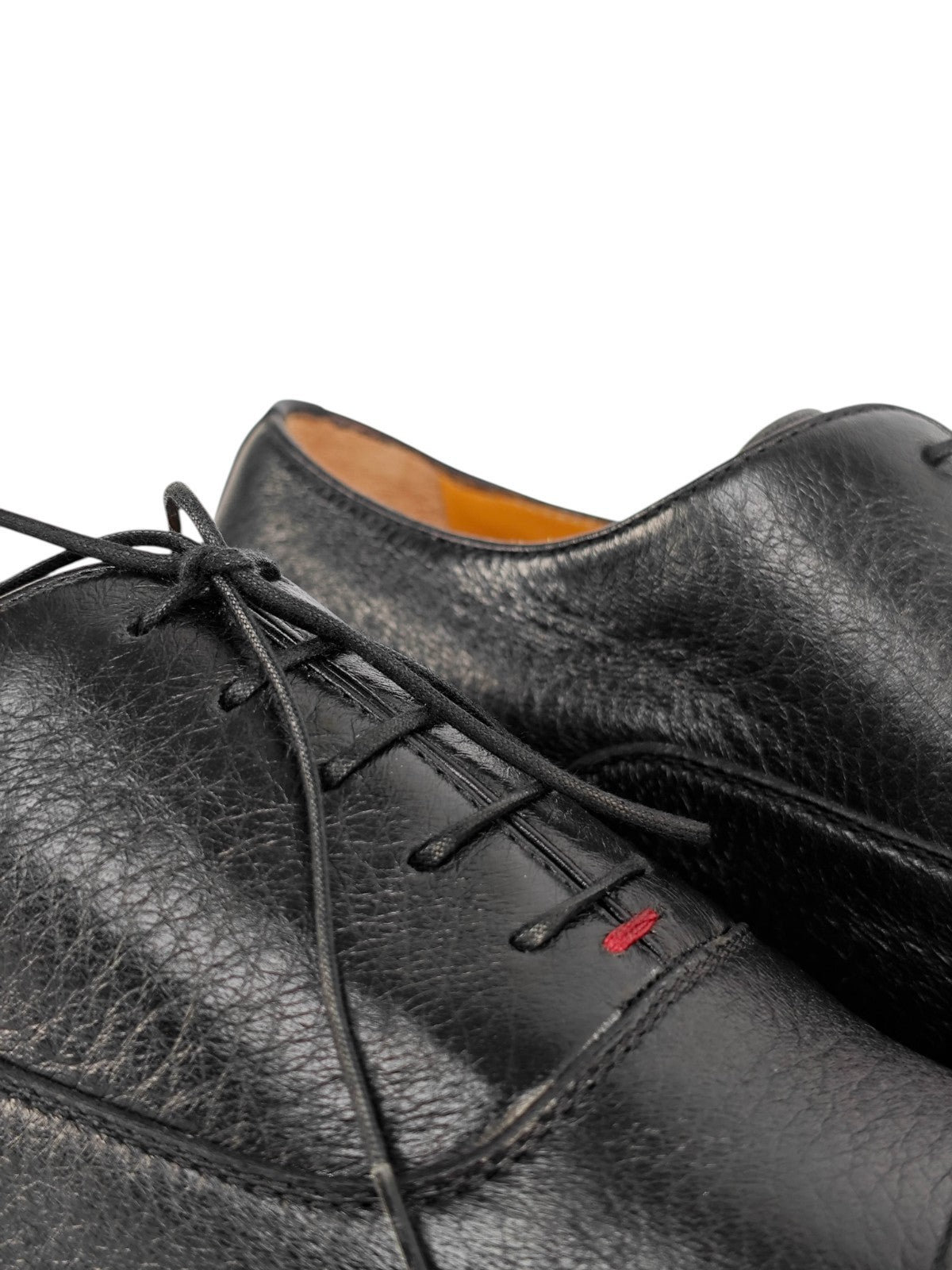 1300$ TESTONI 1929 "Portonovo" Oxford Shoes Deerskin Black 8 UK / 9 US / 42 IT