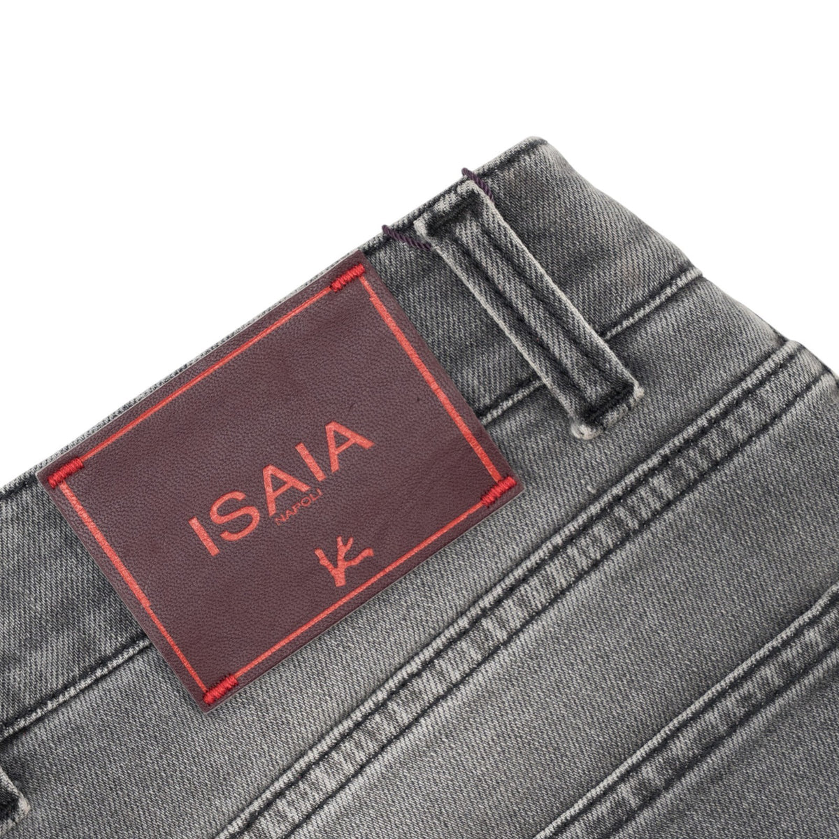715$ ISAIA NAPOLI Gray Denim Jeans 5 Pockets Cotton Slim Fit 34 US / 50 IT
