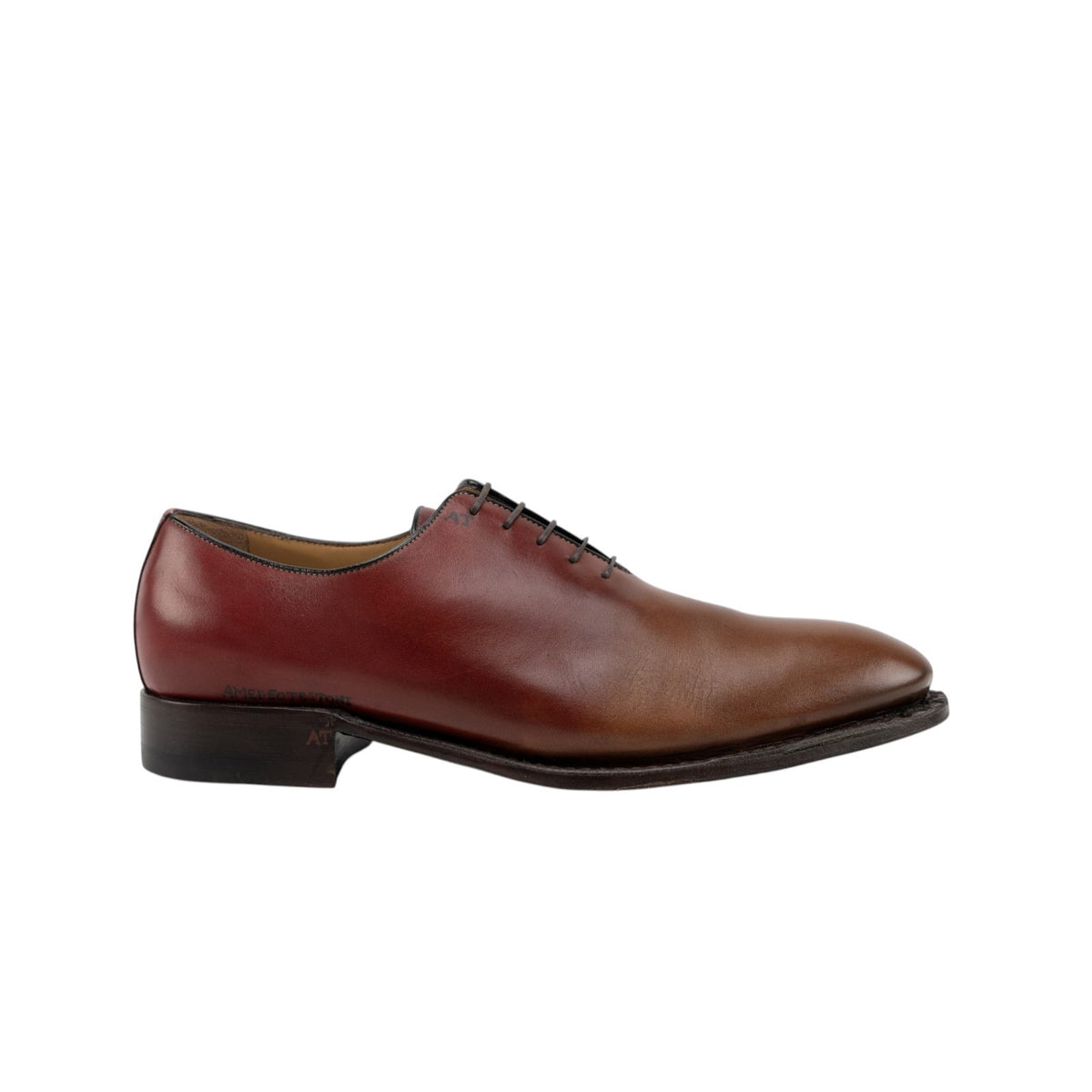 1450$ TESTONI "PIUMA" Construction Oxford Shoes Calf Wine 8 UK 9 US 42 IT