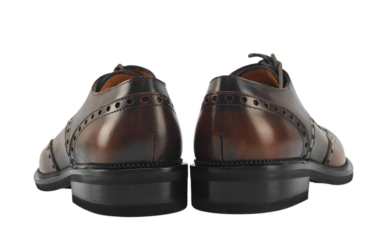 1200$ TESTONI Derby Shoes English Burnished Calf Brown 8 UK / 9 US / 42 IT