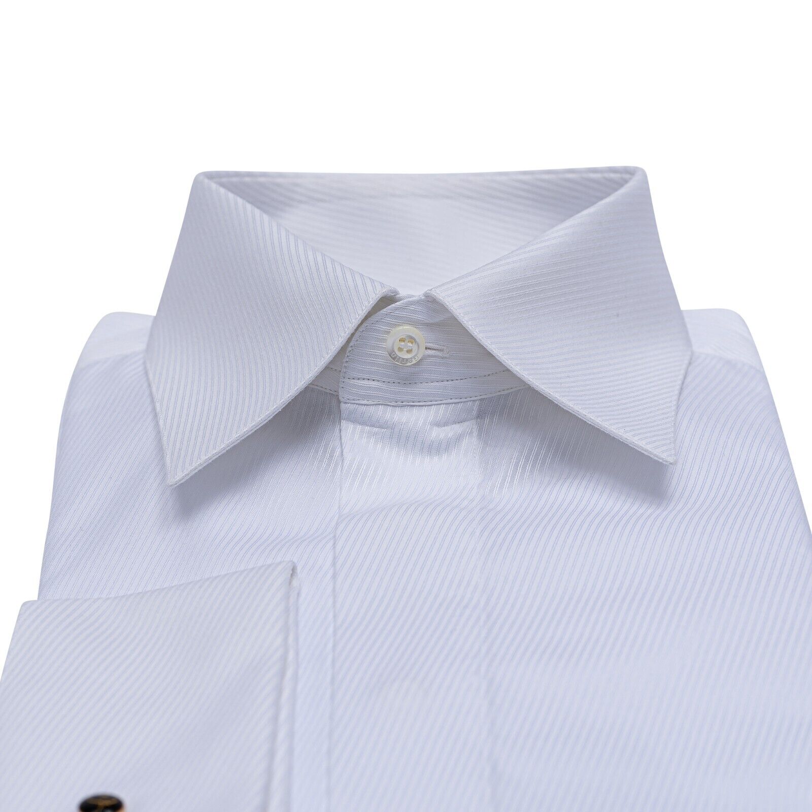 690$ ITALIAN LUXURY GERLIN Shirt White Twill Cotton 1AO ZILLI