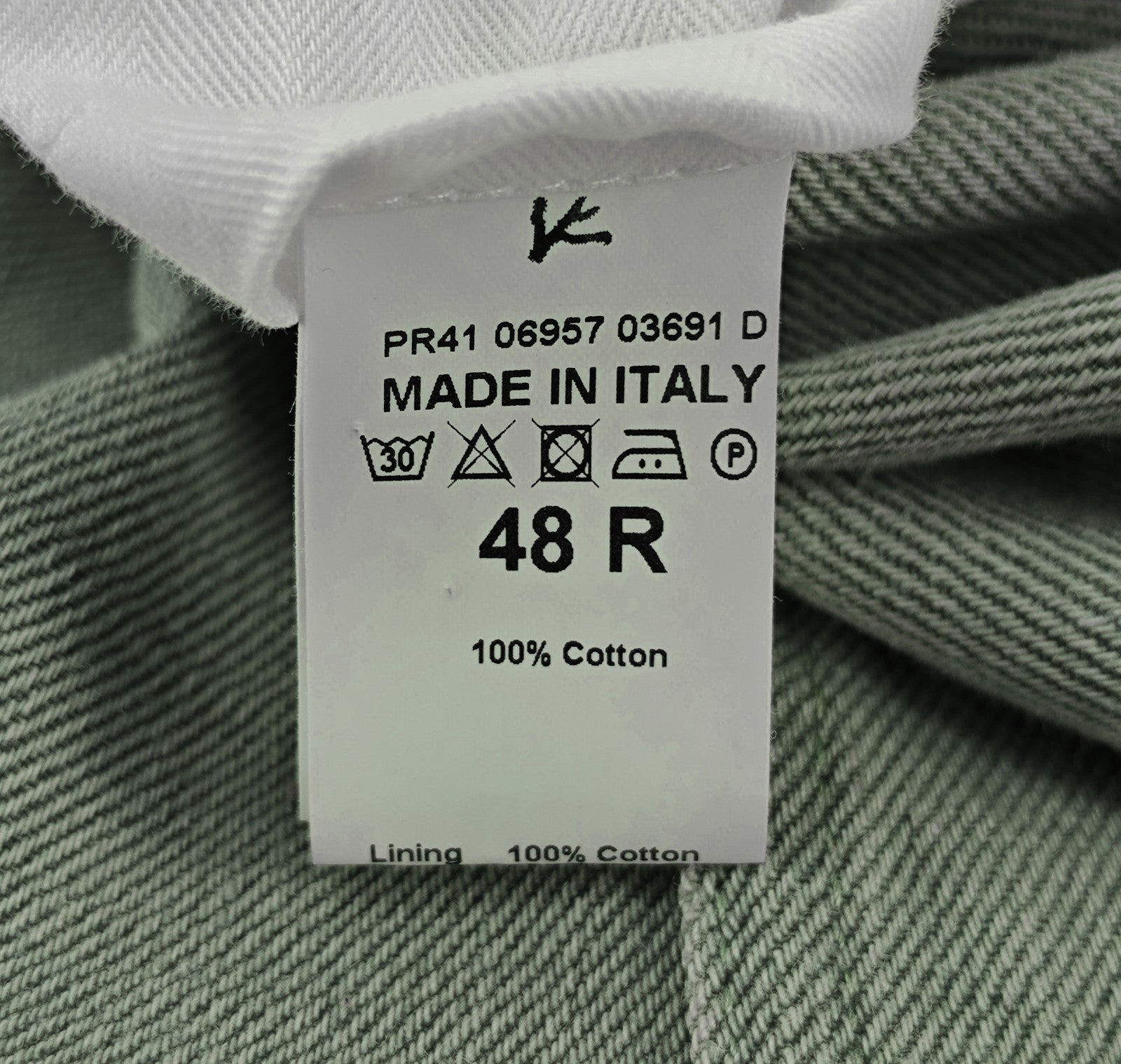 $4250 ISAIA "Gregorio" Washed Green Sport Coat Denim Cotton 38 US / 48 EU R