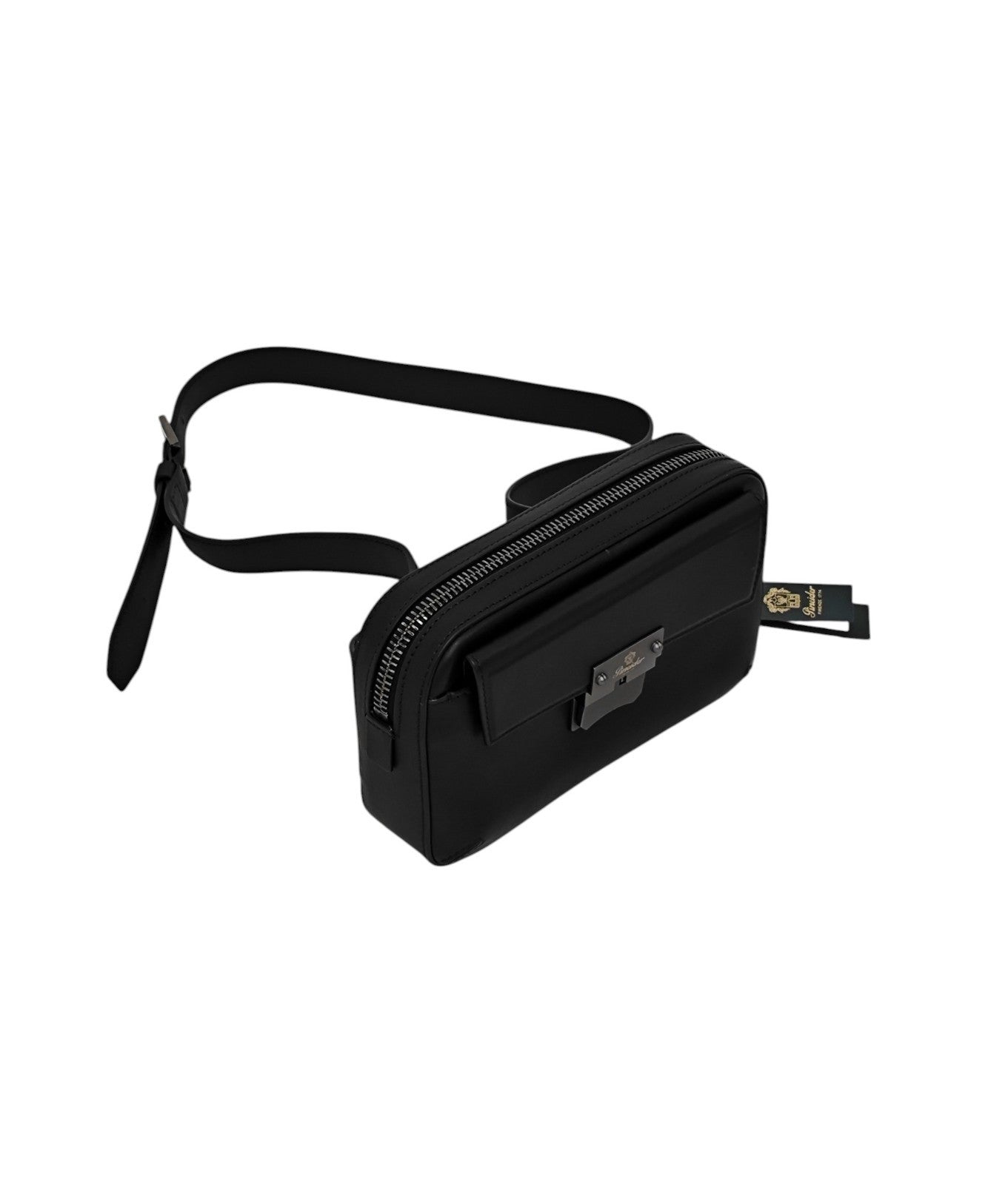 1070$ PINEIDER FIRENZE 1774 "Metro Smooth" Bumbag Belt Bag Calf Black