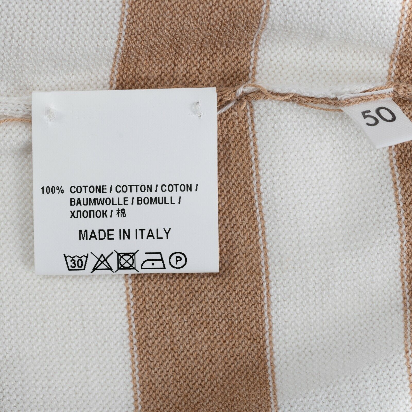 Luxury Knitwear FIORONI CASHMERE by Attolini Sweater Zip Cotton 40 US / 50 EU