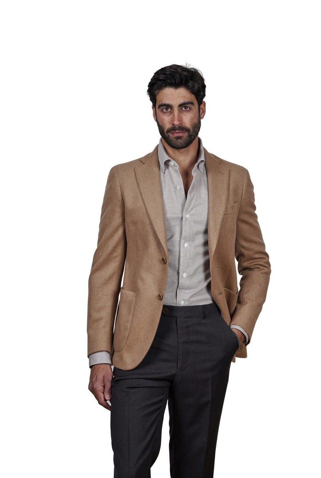 1800$ Luxury EUGENIO TOMBOLINI Sartorial Jacket 100% CAMEL HAIR Regular Fit