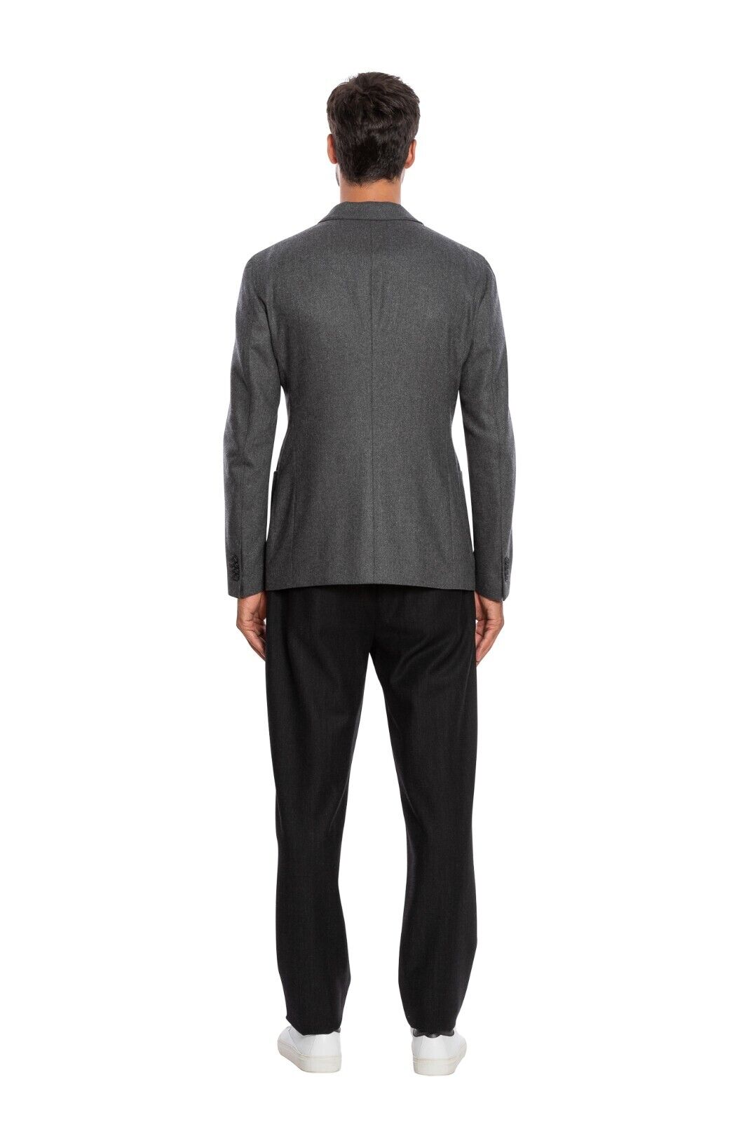 2800$ GIORGIO ARMANI Black Label UPTON Jacket Blouson Grey 100% Cashmere Slim