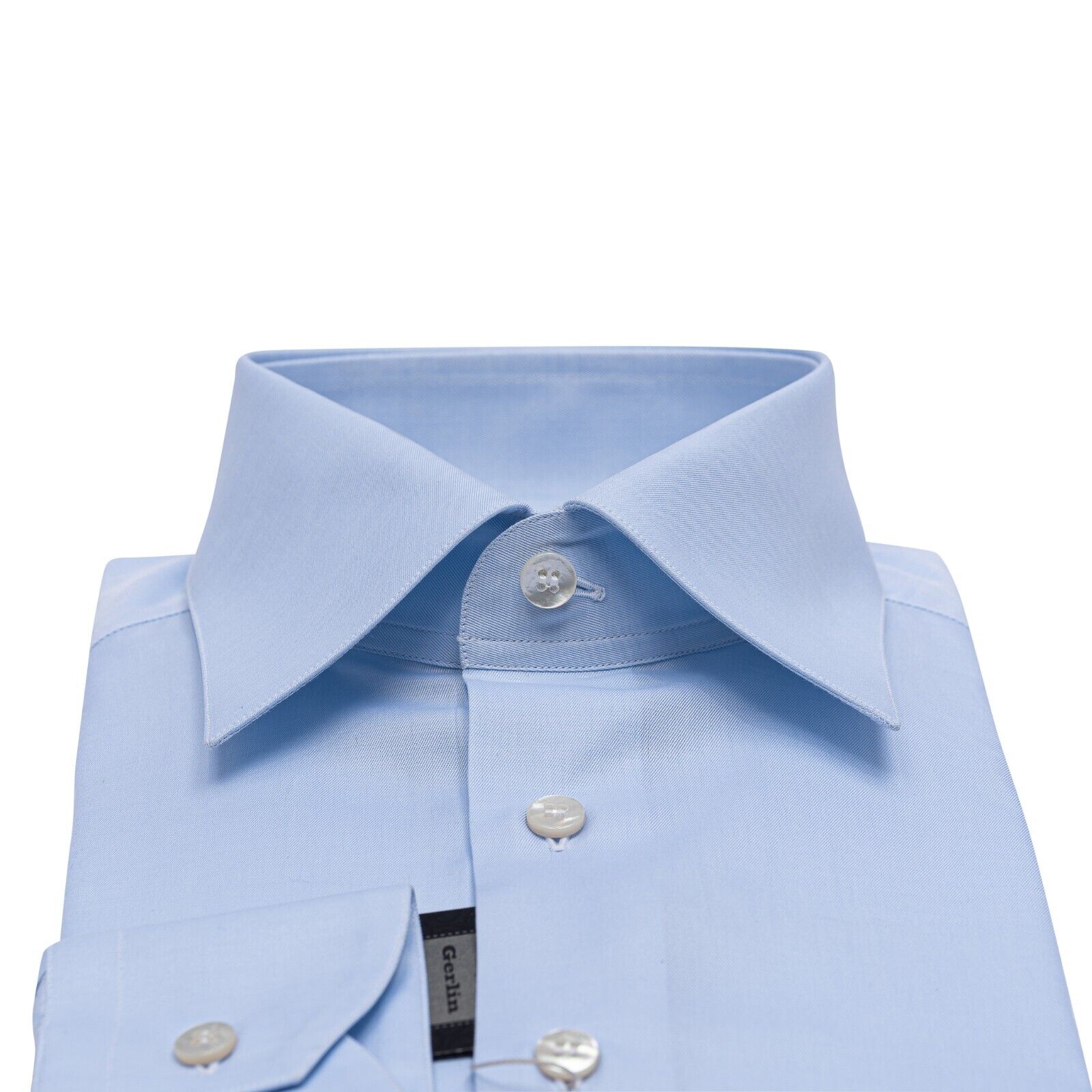 690$ LUXURY GERLIN Shirt Light Blue ALUMO Cotton 2B ZILLI