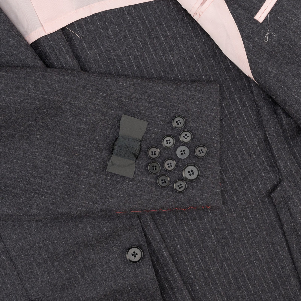 $7100 ISAIA NAPOLI "Marechiaro" Dark Gray Suit Wool / Cashmere 44 US / 54 EU 8R