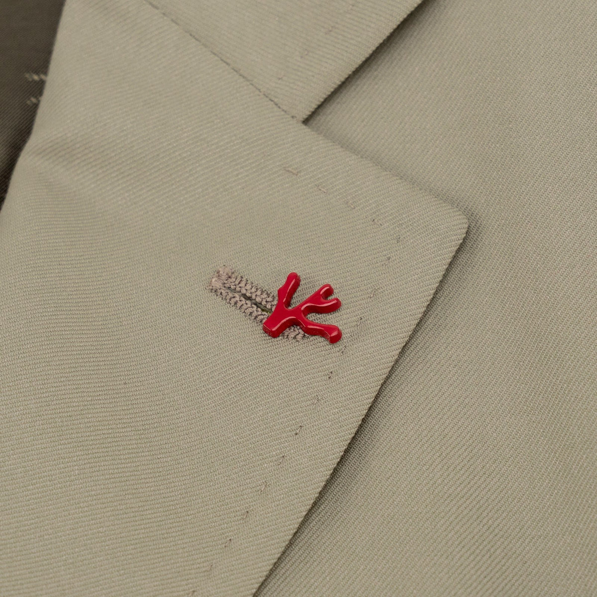$6600 ISAIA "Capri" Taupe Hand-Sewn Suit Fine Wool Solid 36 US / 46 EU 8R