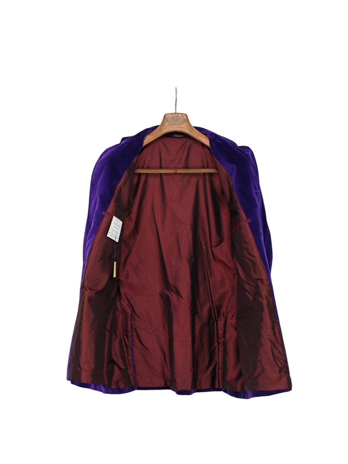 $1960 RUBINACCI NAPOLI "Vienna" Violet Guru Jacket Velvet Cotton 48 US / 58 EU