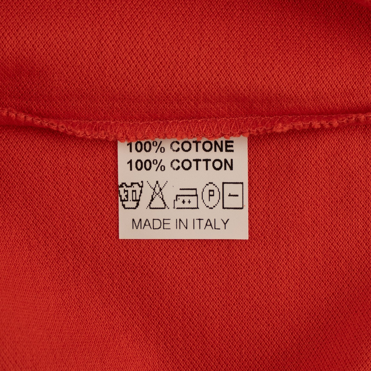 400$ FEDELI Red Polo Cotton Pique Pocket 38 US / 48 IT