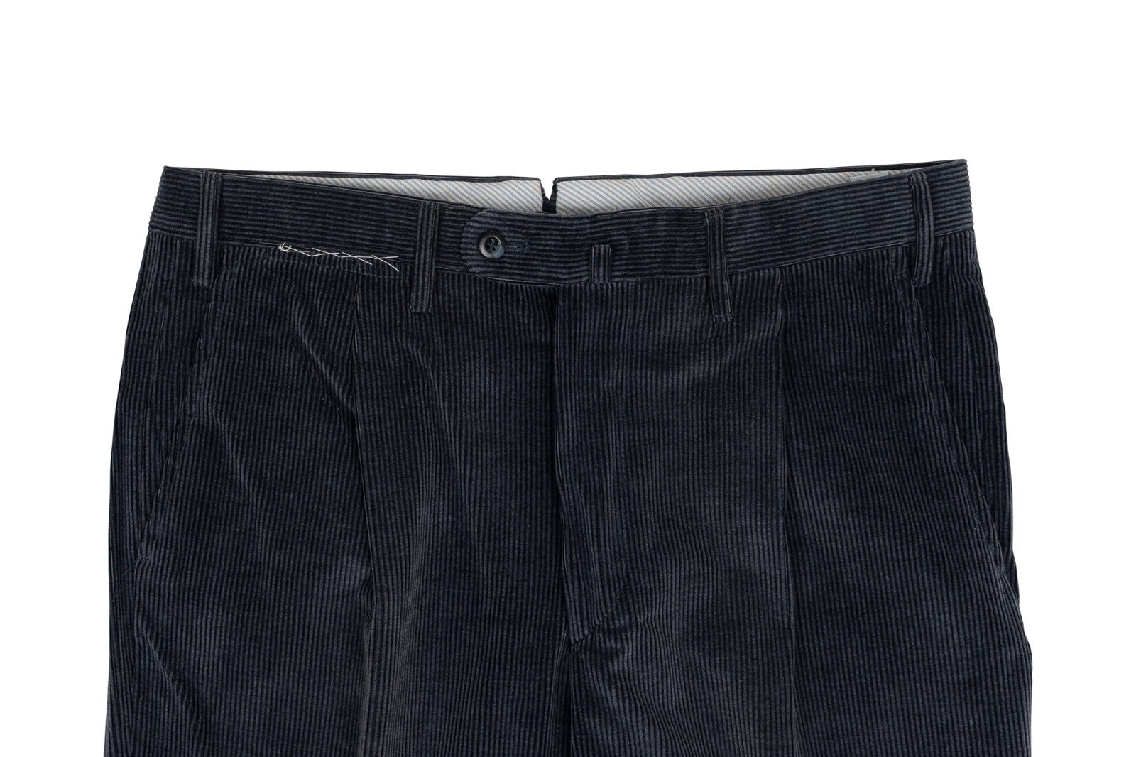 625$ RUBINACCI NAPOLI "Luca" Gray Ice Cotton Corduroy Trouser Pant