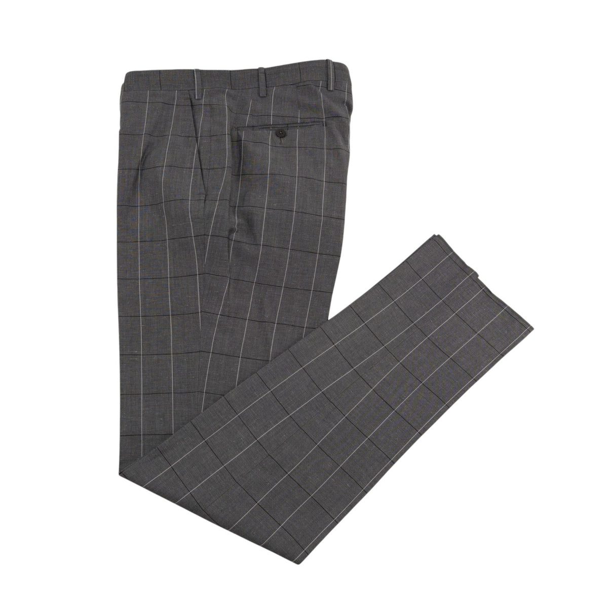 $6400 ISAIA NAPOLI "Domenico" Gray Hand-Sewn Suit Wool - Linen 42 US / 52 EU 7R