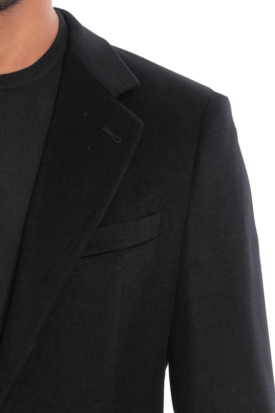 $3900 GIORGIO ARMANI Black Label Wool Cashmere Long Coat Black 38 US / 48 EU