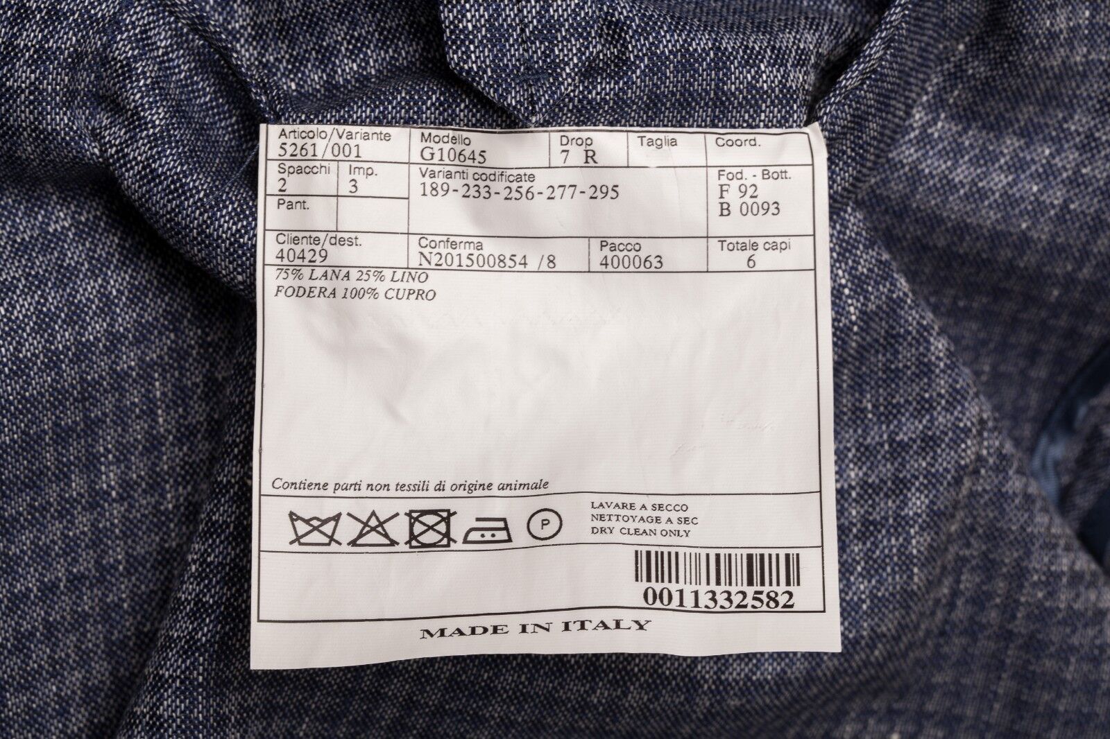 BELVEST Blue Houndstooth Wool Linen Jacket Blazer 44 US / 54 EU 7 R
