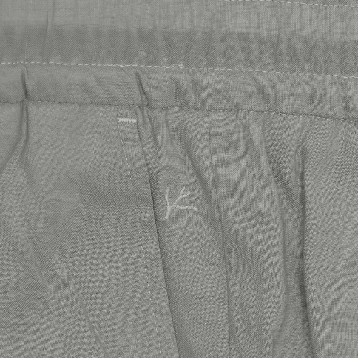 1050$ ISAIA Light Grey Drawstring Pant Regular Tapered Fit 38 US / 54 IT