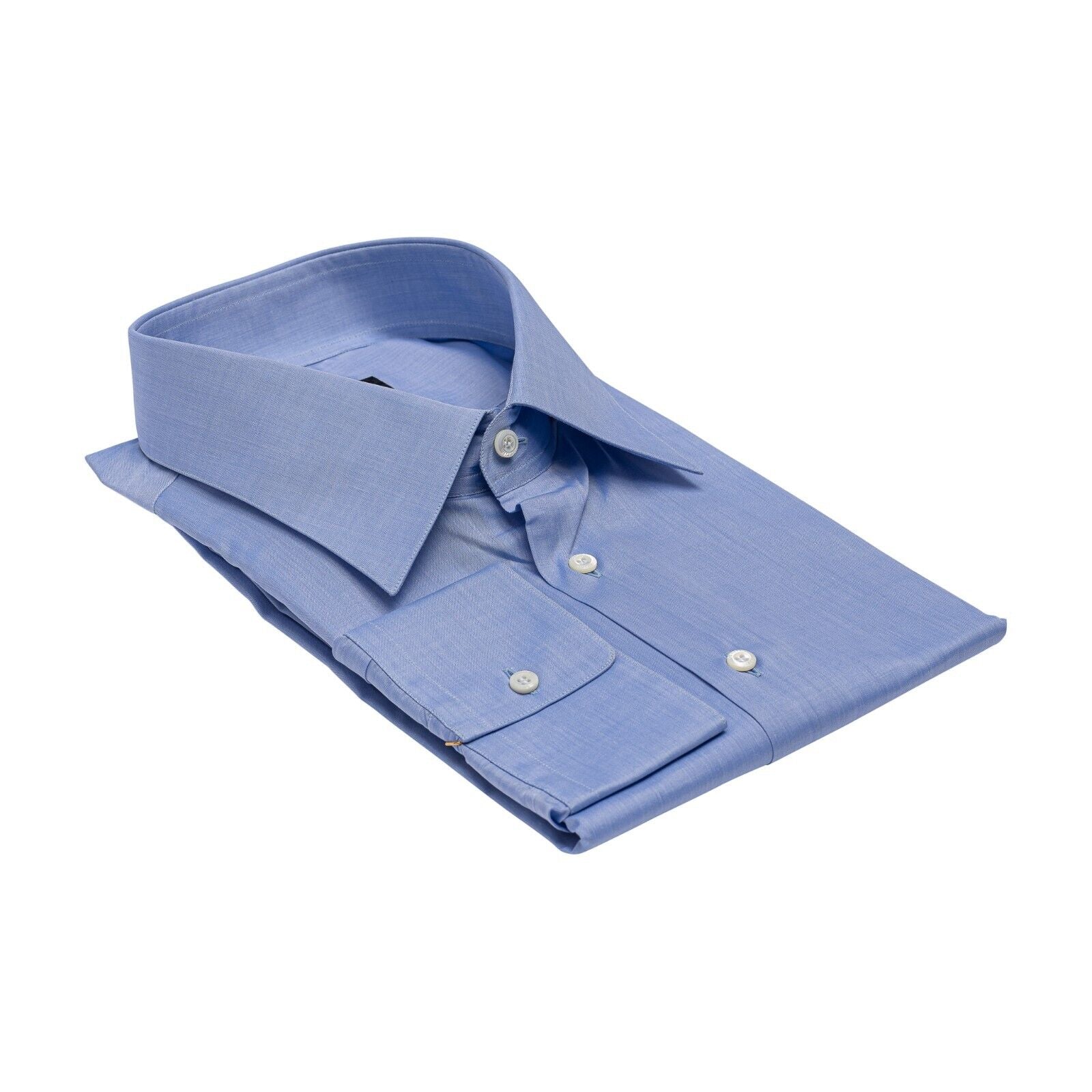 690$ ITALIAN LUXURY GERLIN Shirt Blue Fine Cotton 18 - 46   1AL BIJAN