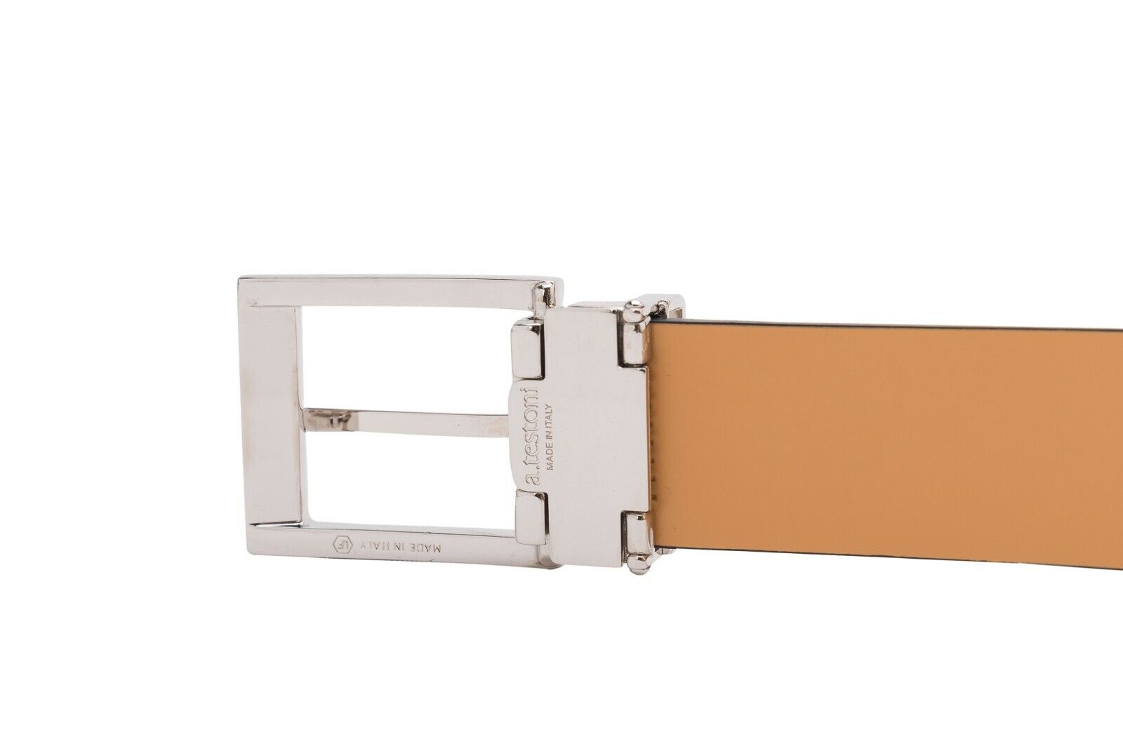 $1780 Testoni Bologna Sage Gray Belt Casual Genuine Crocodile Size 125 ( XL )