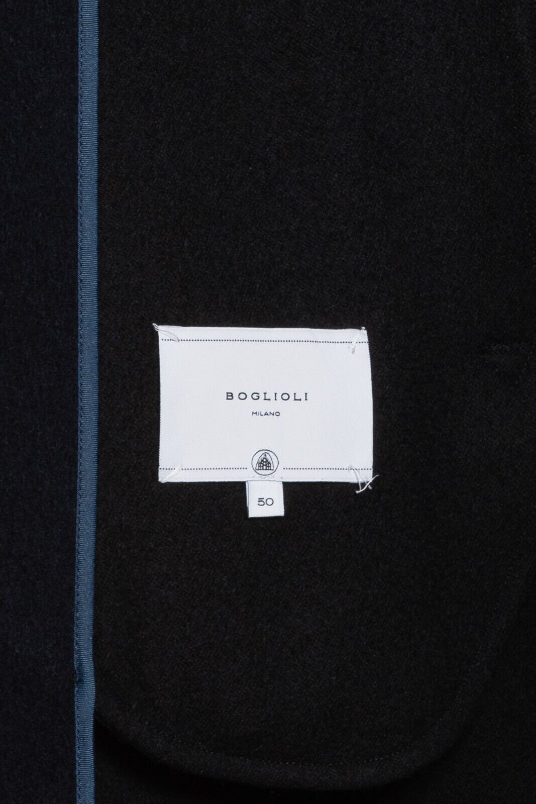 $1850 BOGLIOLI Dark Blue Double Breasted Coat Shawl Collar Wool 40 US / 50 EU
