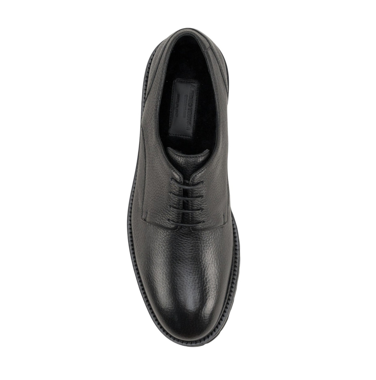 1050$ TESTONI "Custoza" Derby Deer + Fur Lining Black 8 UK / 9 US / 42 IT