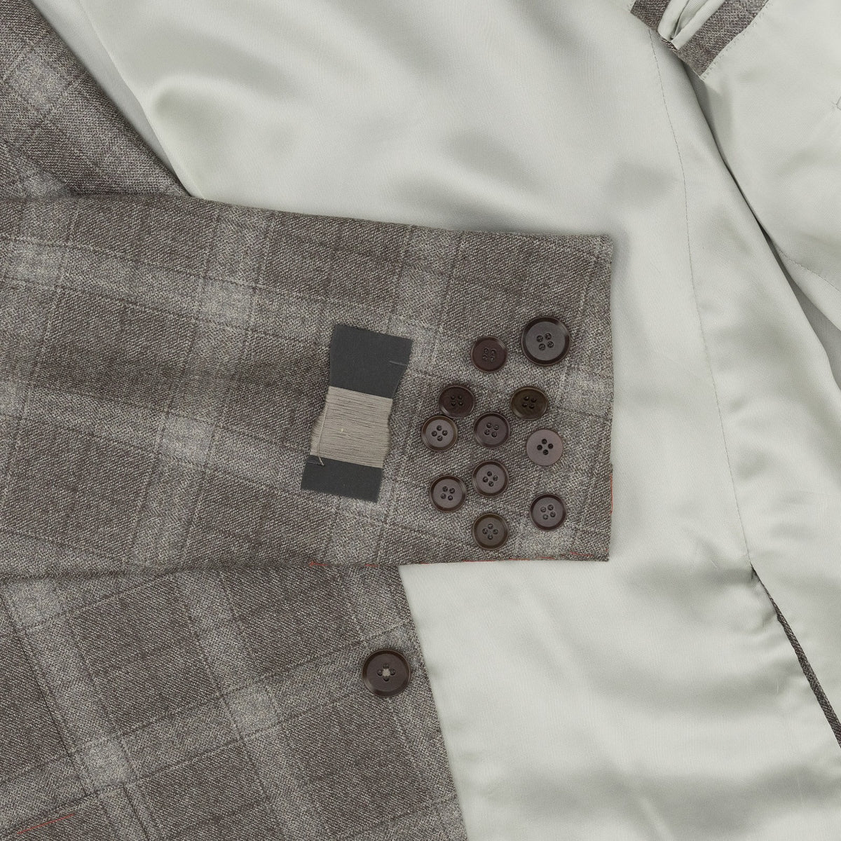 $6600 ISAIA "Gregorio" Black Hand-Sewn Suit Medium Wool Plaids 40 US / 50 EU 7R