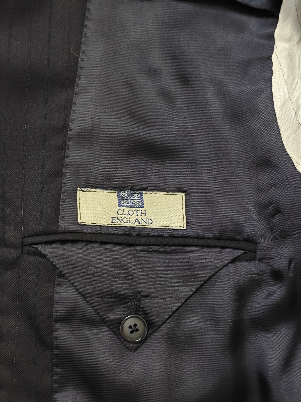 $1300 SARTORIA PATOS by SANTARELLI 1915 Suit Blue Navy Wool 44 US / 54 EU