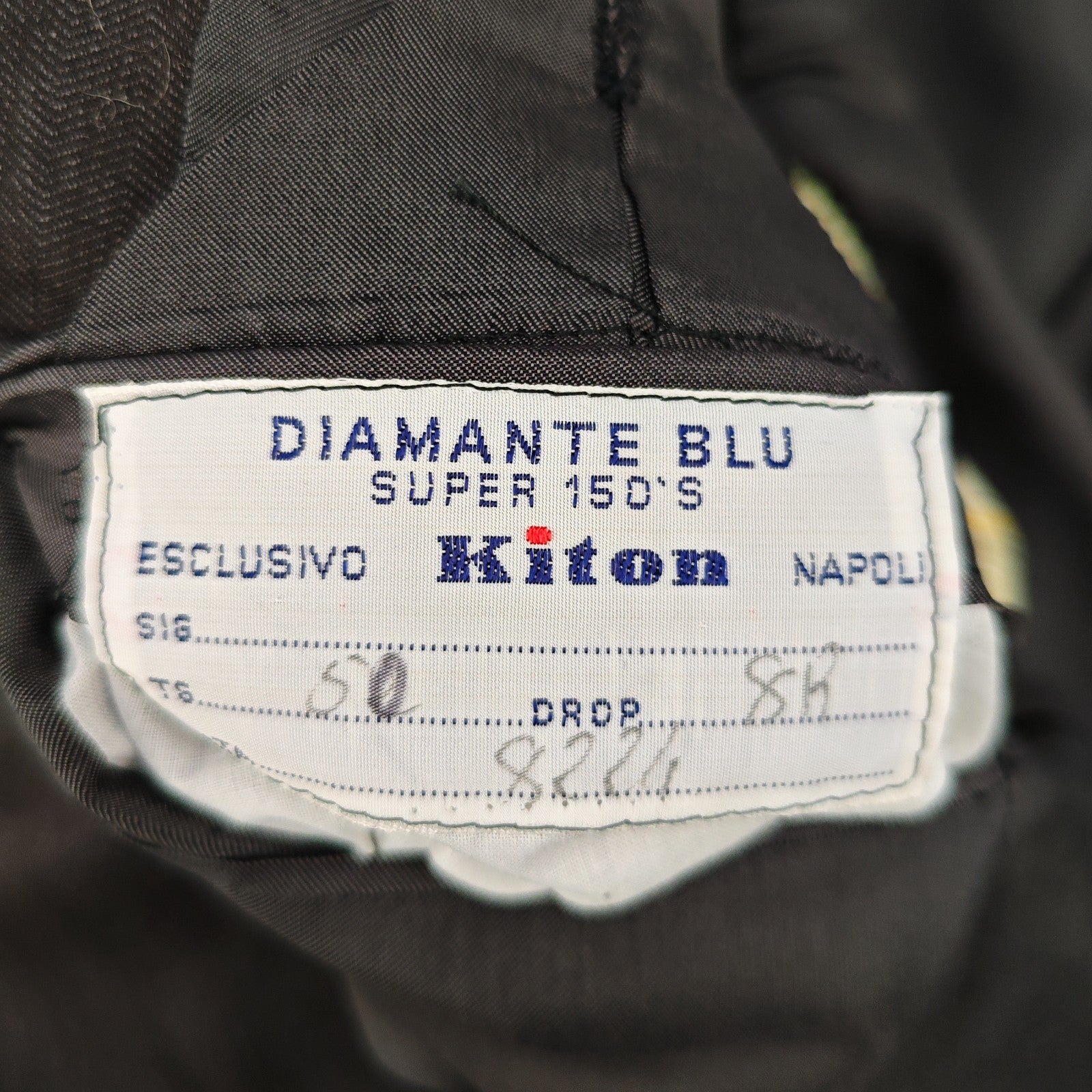 $7500 KITON NAPOLI Dark Brown Suit Total Handmade Wool Super 150’s 40 US / 50 IT