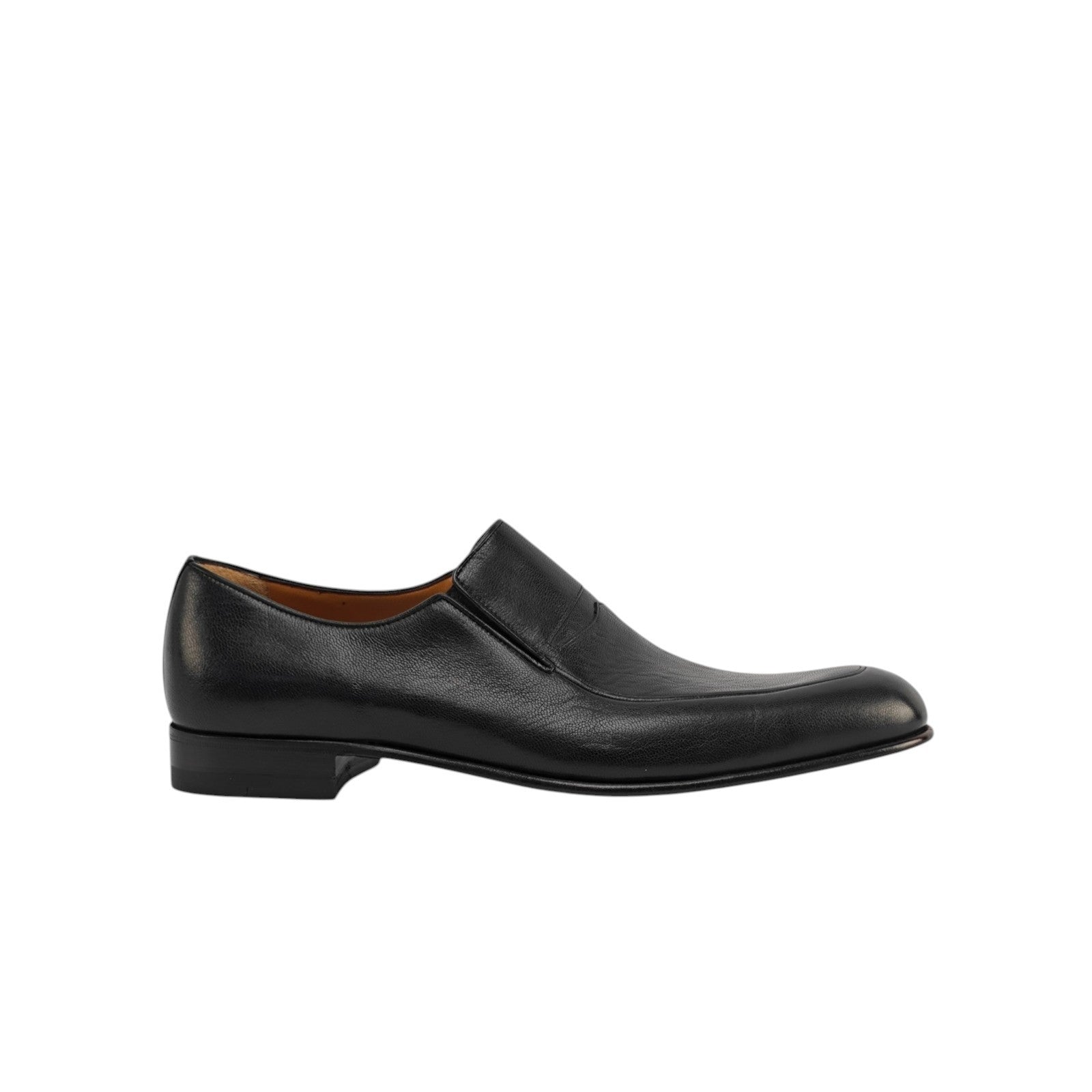 1300$ TESTONI BOLOGNESE CONSTRUCTION Black SlipOn Shoes Calf 8 UK / 9 US / 42 IT