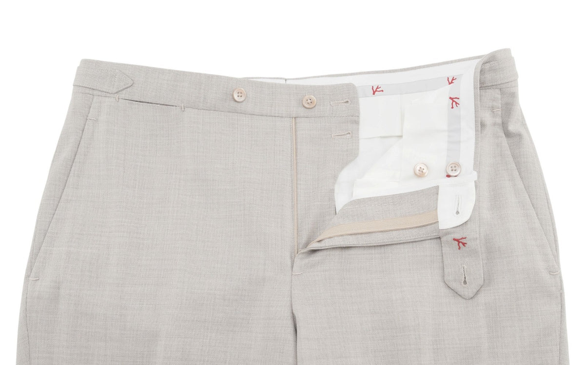 $6600 ISAIA NAPOLI "Domenico" Light Beige Suit Soft Wool 40 US / 50 EU 8R